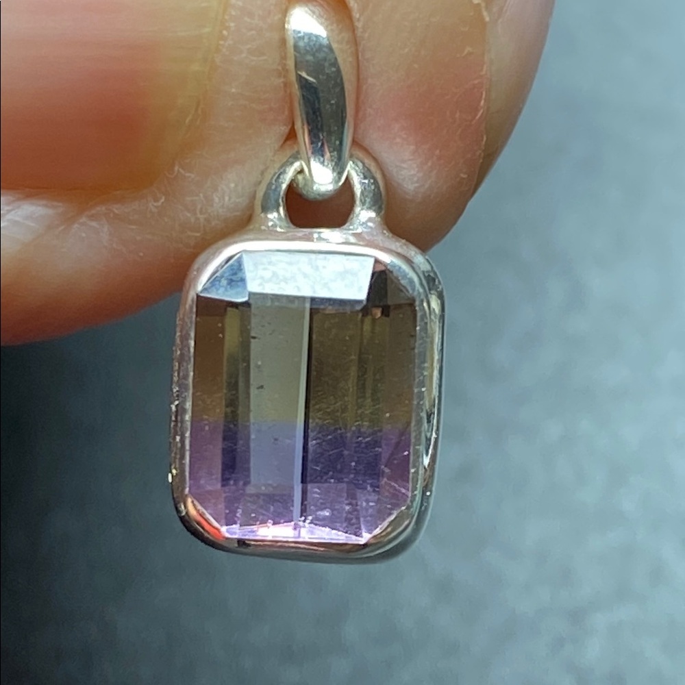 Ametrine Pendant in Solid Sterling Silver 925 - Picture 3 of 7